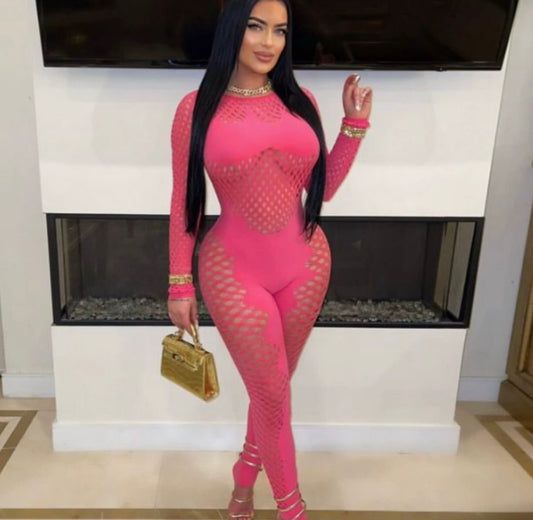 Fish net body  suit