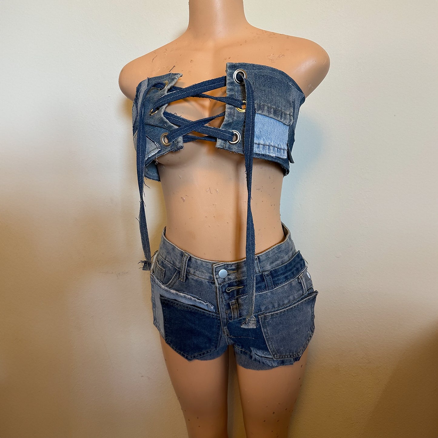 Jean Multi Short Set